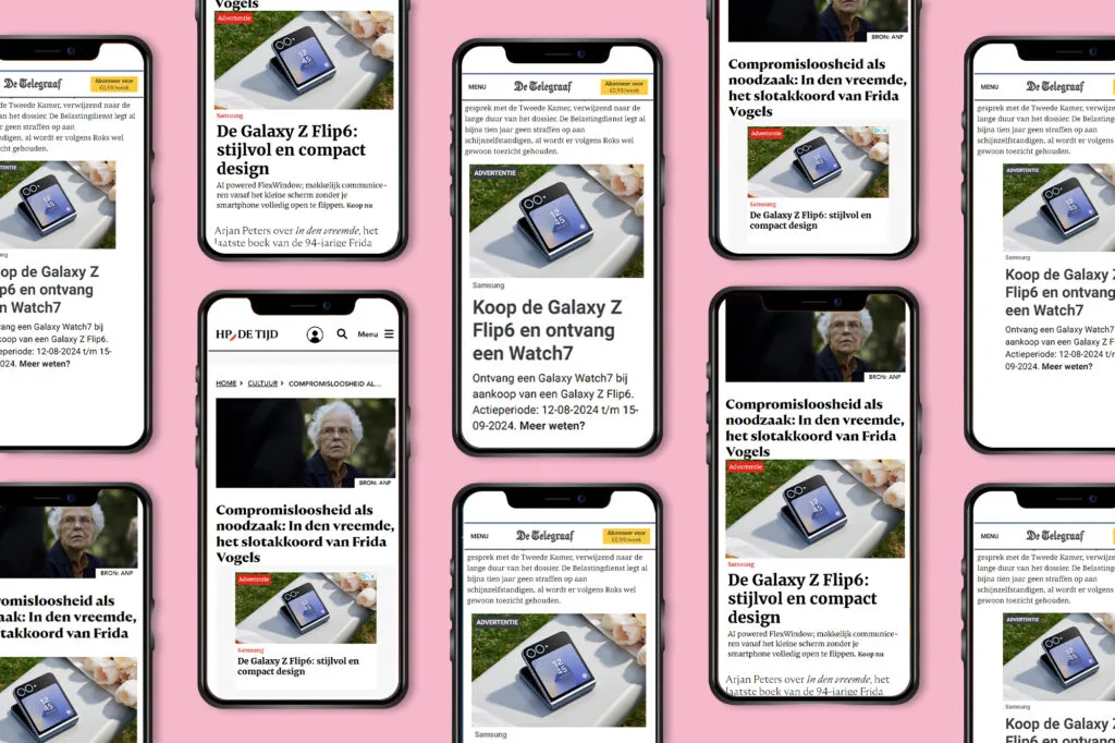Ad examples on mobile: Samsung