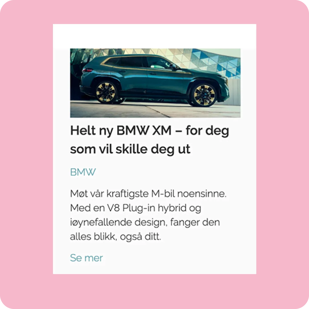 Ad example: BMW NO