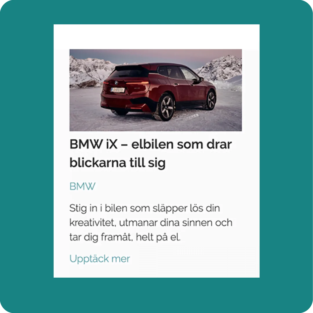 Ad example: BMW SE
