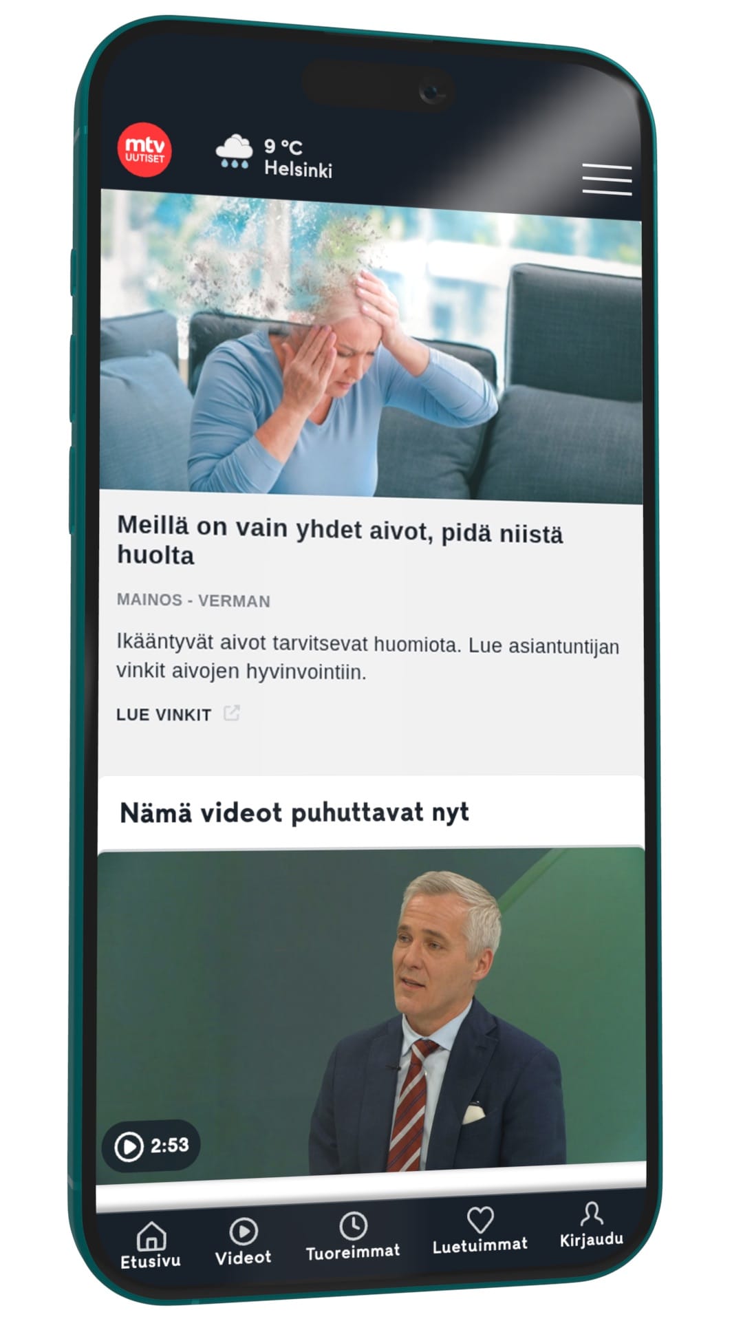 Mock-up of MTV Uutiset